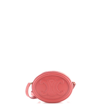 Celine Triomphe Oval Crossbody Bag Leather Mini