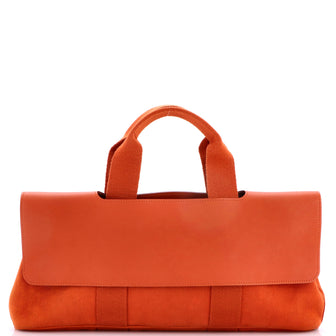 Hermes Valparaiso East West Bag Toile and Leather PM