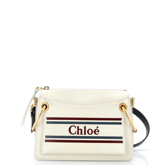 Chloe Roy Logo Shoulder Bag Printed Leather Small