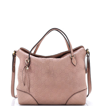 Gucci Bree Convertible Top Handle Bag Guccissima Leather Medium