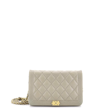 Chanel Boy Wallet on Chain Quilted Caviar