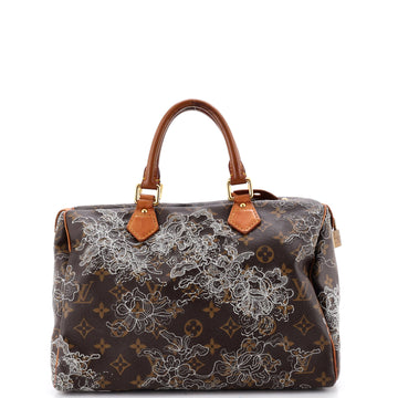 Louis Vuitton Speedy Handbag Limited Edition Monogram Dentelle 30