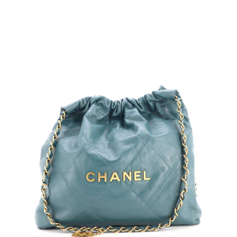 Chanel 22 Chain Hobo Quilted Calfskin Small