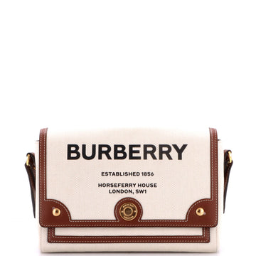 Burberry Note Crossbody Bag Canvas with Leather Medium