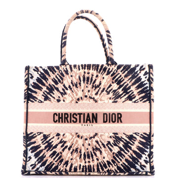 Christian Dior Book Tote Embroidered Canvas Large