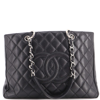 Chanel Grand Shopping Tote Quilted Caviar