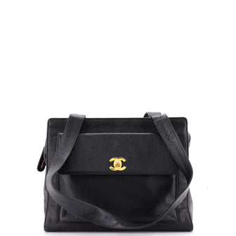 Chanel Vintage Front Pocket Tote Caviar Medium