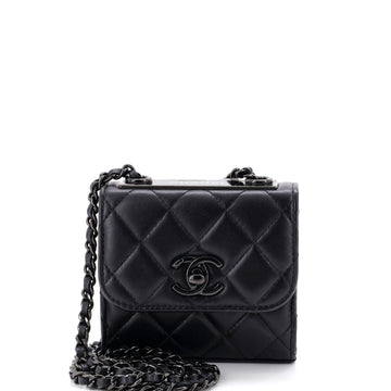 Chanel So Black Trendy CC Clutch with Chain Quilted Lambskin Small