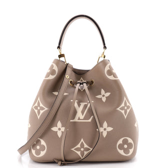 Louis Vuitton NeoNoe Handbag Bicolor Monogram Empreinte Giant MM