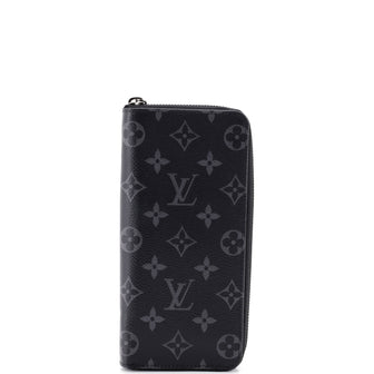 Louis Vuitton Zippy Wallet Monogram Eclipse Canvas Vertical