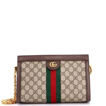 Gucci Ophidia Chain Shoulder Bag GG Coated Canvas Small
