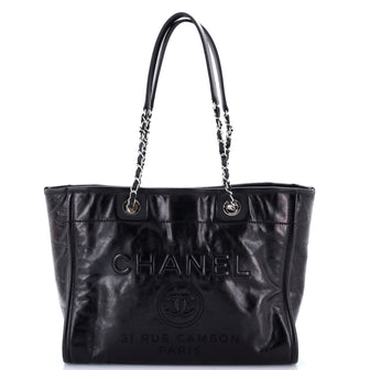 Chanel Deauville Tote Glazed Calfskin Small