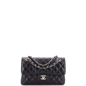Chanel Classic Double Flap Bag Quilted Caviar Small