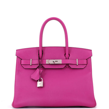 Hermes Birkin Handbag Pink Epsom with Palladium Hardware 30
