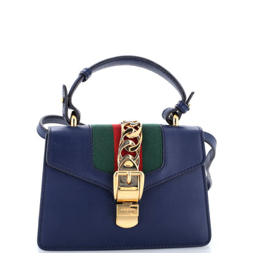 Gucci Sylvie Top Handle Bag Leather Mini