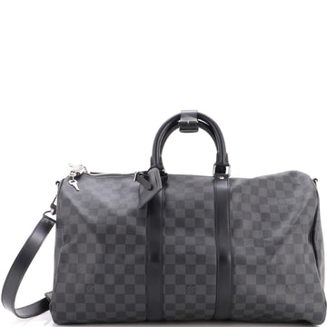 Louis Vuitton Keepall Bandouliere Bag Damier Graphite 45