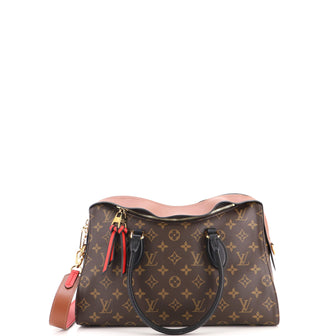 Louis Vuitton Tuileries Handbag Monogram Canvas with Leather