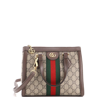 Gucci Ophidia Top Handle Tote GG Coated Canvas Small