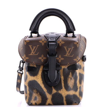 Louis Vuitton Camera Box Handbag Monogram Canvas and Wild Animal Print Canvas