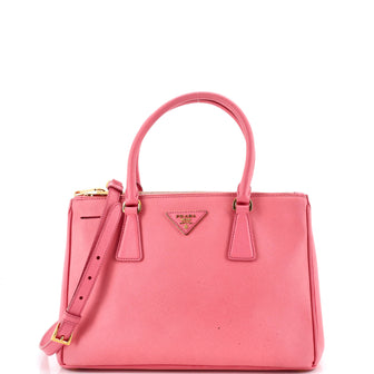 Prada Double Zip Lux Tote Saffiano Leather Small
