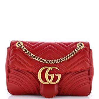 Gucci GG Marmont Flap Bag Matelasse Leather Medium