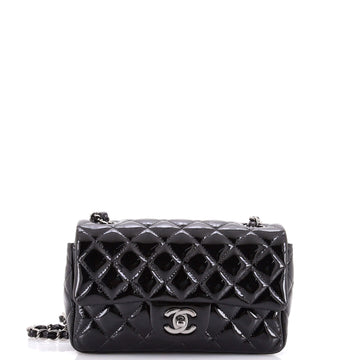 Chanel Classic Single Flap Bag Quilted Patent Mini