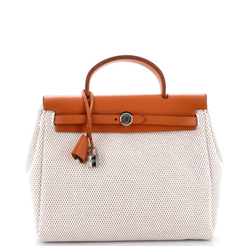 Hermes Herbag Toile and Leather PM