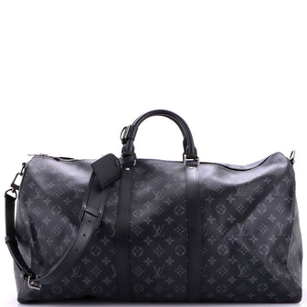 Louis Vuitton Keepall Bandouliere Bag Monogram Eclipse Canvas 55