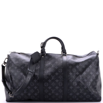 Louis Vuitton Keepall Bandouliere Bag Monogram Eclipse Canvas 55