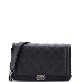 Chanel Boy Wallet on Chain Quilted Caviar