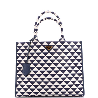 Prada Symbole Shopper Tote Jacquard Large