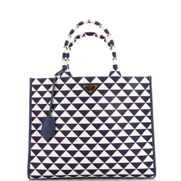 Prada Symbole Shopper Tote Jacquard Large