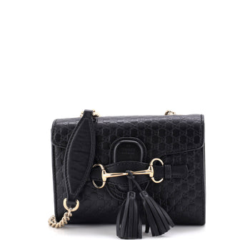 Gucci Emily Chain Flap Bag Microguccissima Leather Mini