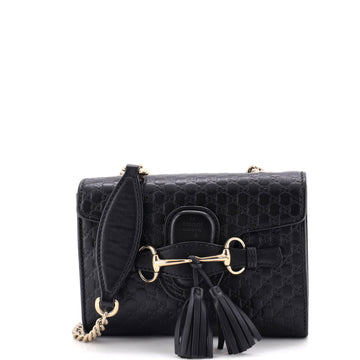 Gucci Emily Chain Flap Bag Microguccissima Leather Mini