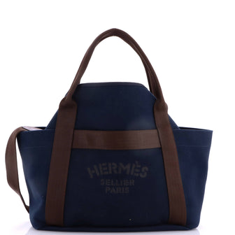 Hermes Sac De Pansage Groom Handbag Canvas