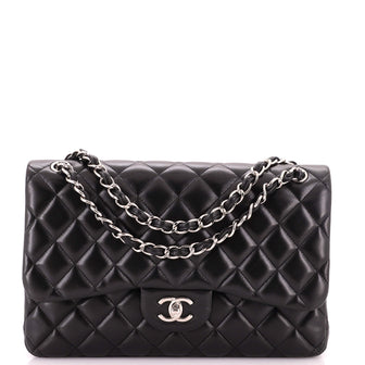 Chanel Classic Double Flap Bag Quilted Lambskin Jumbo