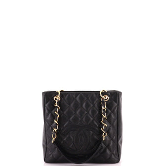 Chanel Petite Shopping Tote Quilted Caviar