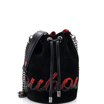 Christian Louboutin Marie Jane Bucket Bag Embellished Suede