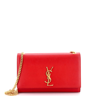Saint Laurent Classic Monogram Crossbody Bag Grainy Leather Medium