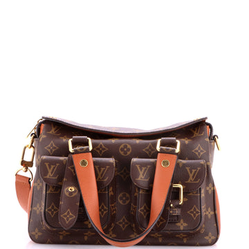 Louis Vuitton Manhattan NM Handbag Monogram Canvas with Leather