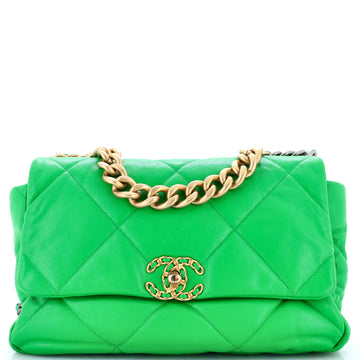 Chanel 19 Flap Bag Quilted Leather Large