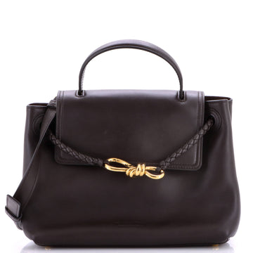 Bottega Veneta Ciao Ciao Top Handle Bag Leather with Intrecciato Detail Small