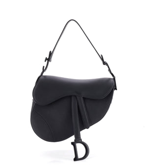 Christian Dior Ultra Matte Saddle Handbag Leather Medium