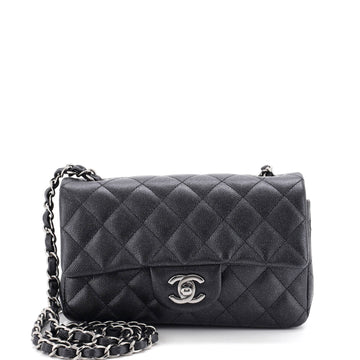 Chanel Classic Single Flap Bag Quilted Caviar Mini