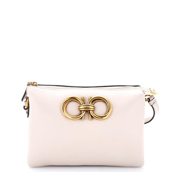 Salvatore Ferragamo Trapezio Zip Crossbody Leather Mini