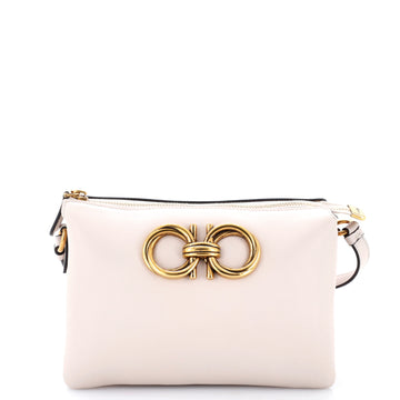 Salvatore Ferragamo Trapezio Zip Crossbody Leather Mini