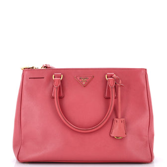 Prada Double Zip Lux Tote Saffiano Leather Medium