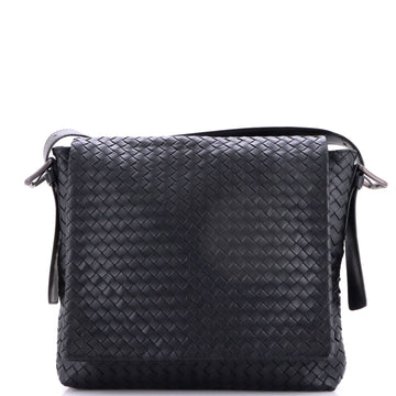 Bottega Veneta Square Flap Messenger Bag Intrecciato Nappa Medium