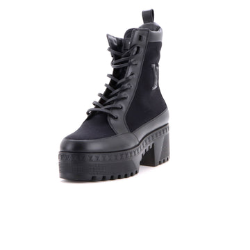 Louis Vuitton Women's Laureate Platform Desert Boots Canvas with Leather