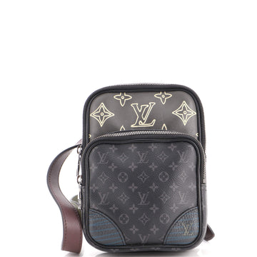 Louis Vuitton Amazone Sling Bag Patchwork Monogram Eclipse Canvas and Printed Leather